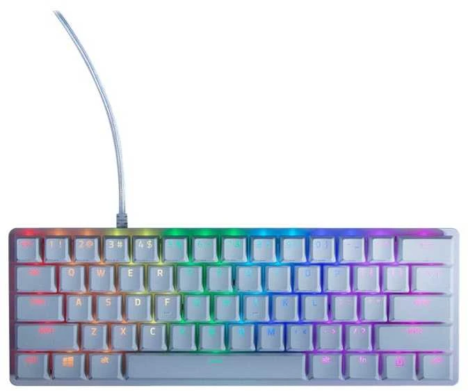 60% Mechaninė Žaidimų klaviatūra Razer Huntsman Mini Mercury Edition, Clicky Optical Switch (Purple), US išdėstymas