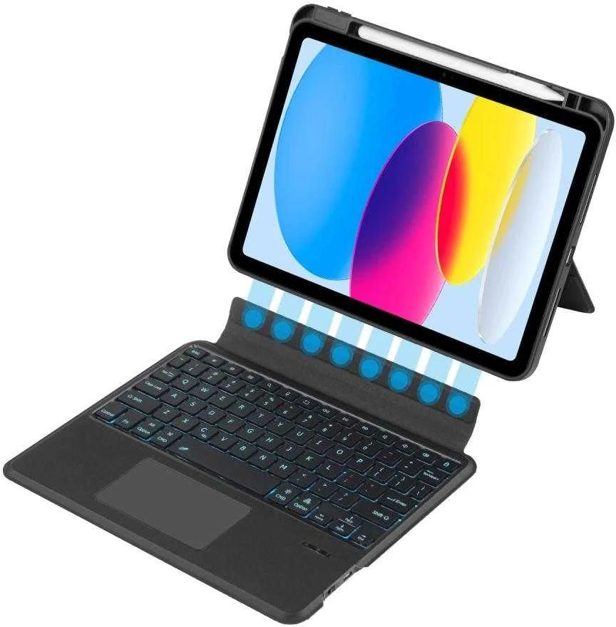 Apple iPad 10.9 (10gen) / 2022 / 11” 11 / 2025 Tech-Protect SCMag Pen + klaviatūra dėklas planšetiniam kompiuteriui juodos spalvos