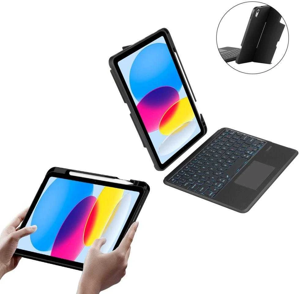 Apple iPad 10.9 (10gen) / 2022 / 11” 11 / 2025 Tech-Protect SCMag Pen + klaviatūra dėklas planšetiniam kompiuteriui juodos spalvos