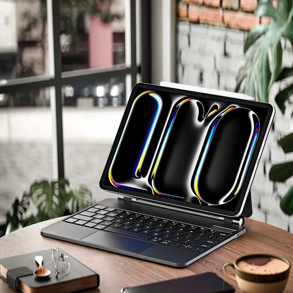 Dux Ducis Keyboard (MK Series) Dėklas with Bluetooth Keyboard skirtas iPad Pro 11″ 2024 – juodos spalvos