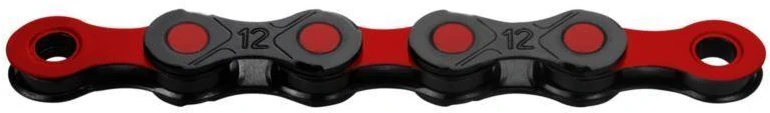 Grandinė KMC DLC12 BlackRed 12-speed 126-links Waxed