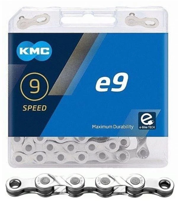 Grandinė KMC e9 Sidabrinis 9-speed 122-links