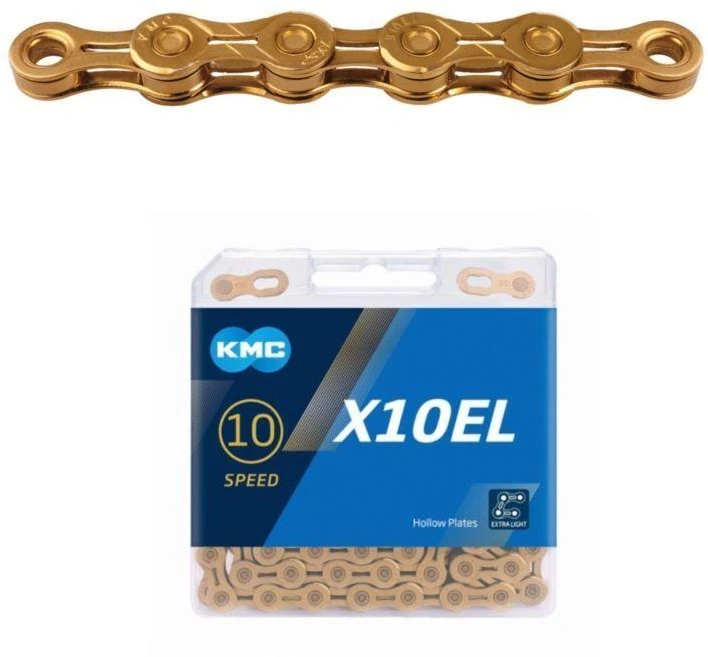 Grandinė KMC X10EL Ti-N Gold 10-speed 114-links