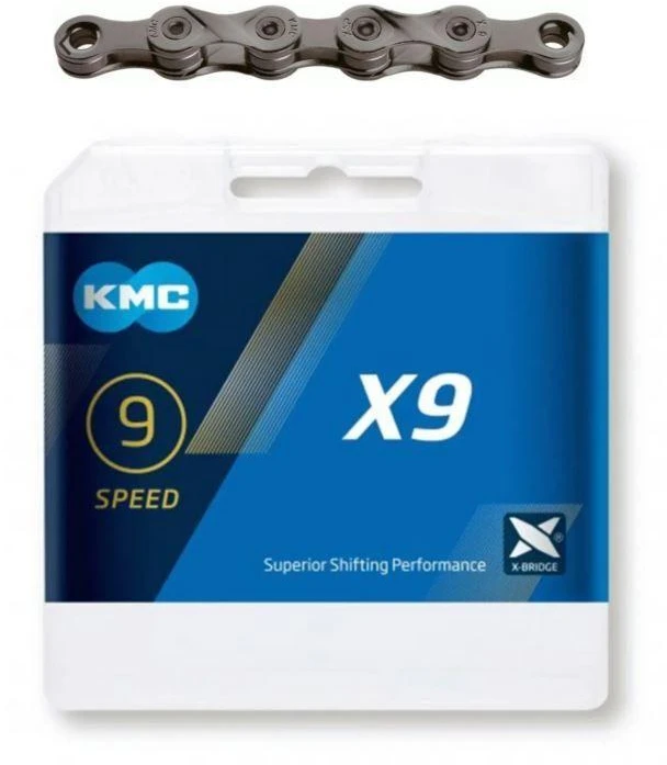 Grandinė KMC X9 Pilkas 9 greičių 114-links
