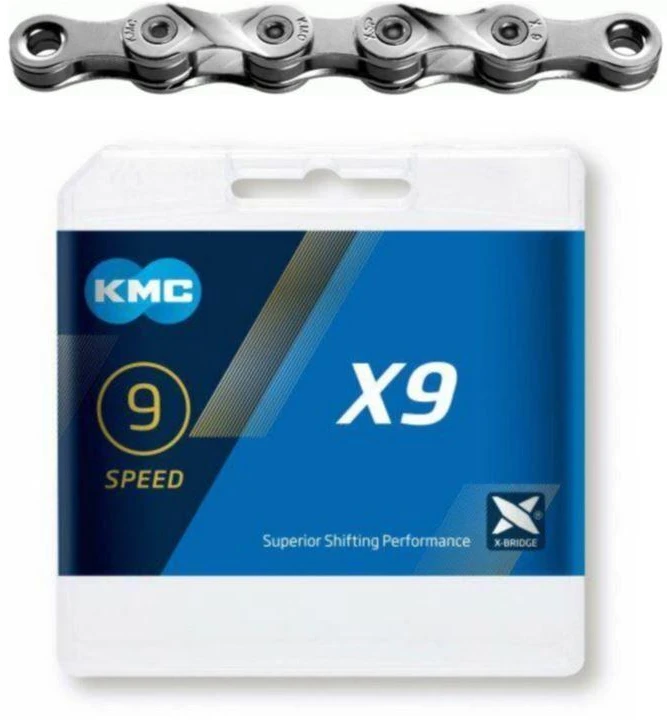 KMC Grandinė X9 114 Grandžių Sidabrinė Dėžutė