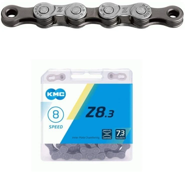 Grandinė KMC Z8.3 Sidabrinis/Pilkas 7.3mm 8 greičių 114 jungtys