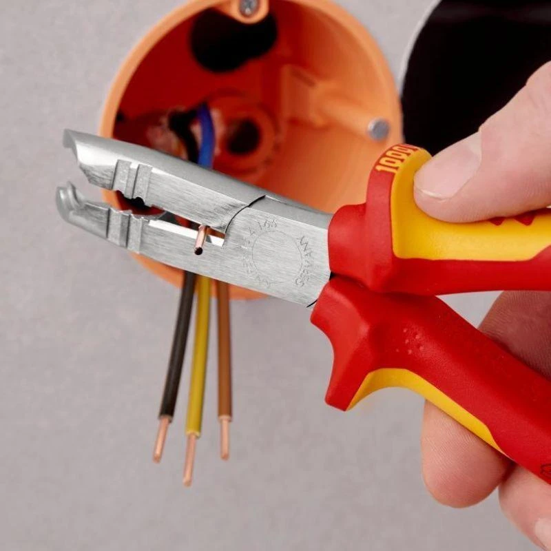 Kabelių nužievinimo replės D8-13mm + 1,5/2,5mm3 VDE, Knipex