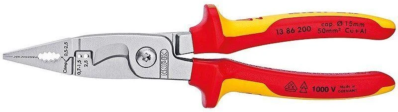 Replės elektrikui VDE 200mm, Knipex