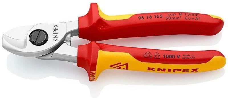 Elektrikų kabelio žirklės KNIPEX 9516, 165mm