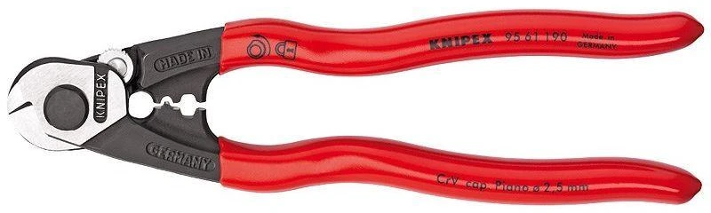 Žnyplės kabeliams ir trosui Ø 6 mm, 10 mm², spyruoklė, Knipex