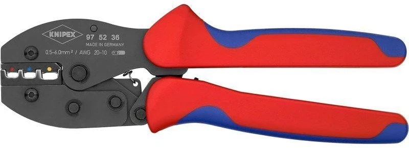 Laidų antgalių užspaudimo replės 0,5-6mm2, Knipex