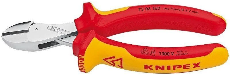 Žnyplės šoninio kirpimo X-Cut 160mm VDE, Knipex