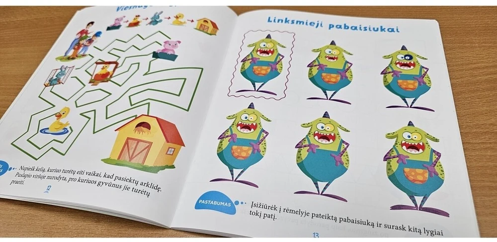 KNYGA Būsiu pirmokas. Rankų įgūdžių lavinimas, mąstymo skatinimas, pažintis su raidėmis ir skaičiais 5-6 metų vaikams.