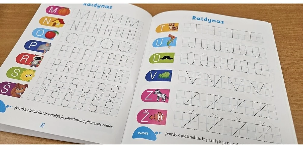 KNYGA Būsiu pirmokas. Rankų įgūdžių lavinimas, mąstymo skatinimas, pažintis su raidėmis ir skaičiais 5-6 metų vaikams.