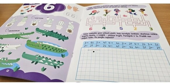 KNYGA Išmokite rašyti skaičius. 4-5 metų vaikams. Naudokite flomasterį.