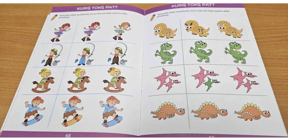 KNYGA Lavinu gebėjimus. 3-4 metų vaikams. Spalvos, formos, linijos, logika.