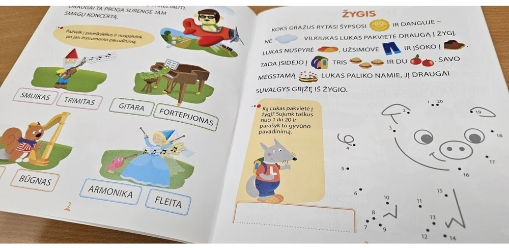 KNYGA LAVINU SKAITYMO ĮGŪDŽIUS. TRUMPI TEKSTAI DIDŽIOSIOMIS RAIDĖMIS SU UŽDUOTĖLĖMIS 6-7 METŲ VAIKAMS.