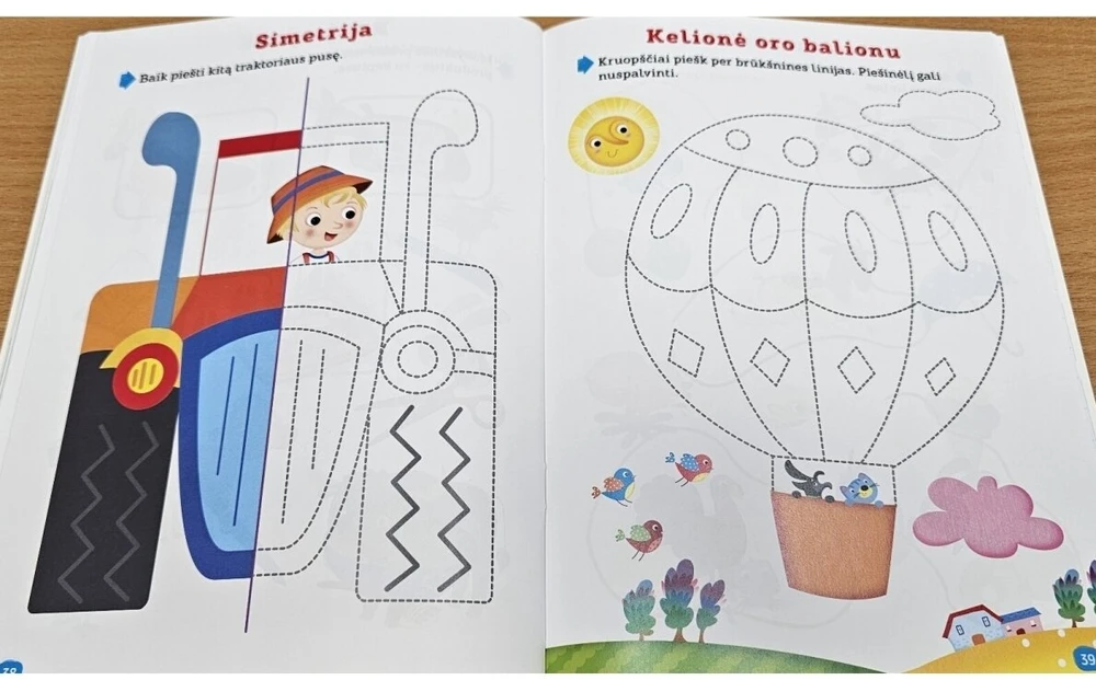 KNYGA Loginio mąstymo ugdymas, rankų motorikos lavinimas, pažintis su skaičiais ir raidėmis. 4-5 metų vaikams.
