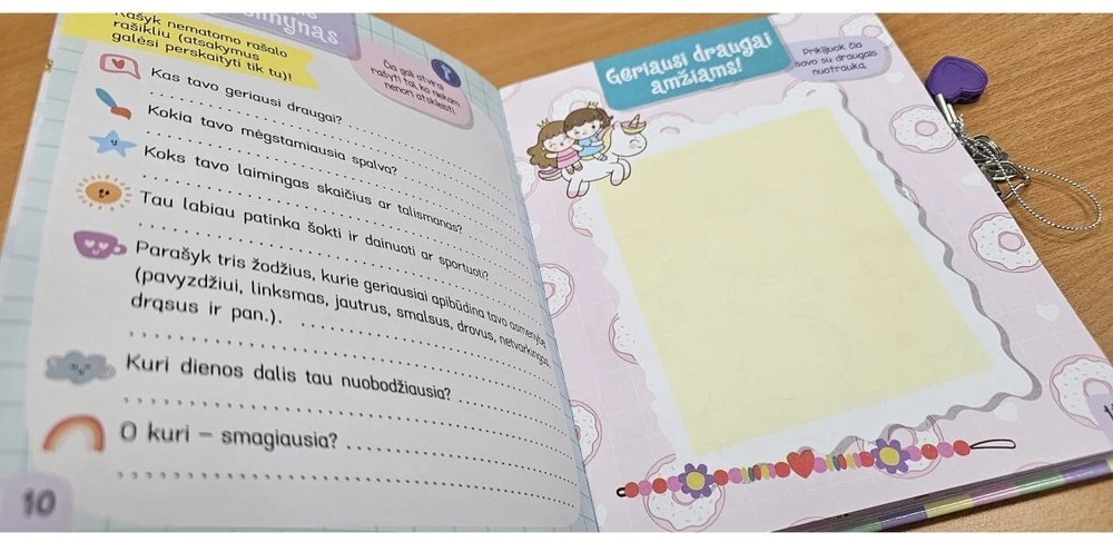 KNYGA Mano slaptasis KAWAII dienoraštis. Su nematomu rašalu ir linksmomis užduotimis.