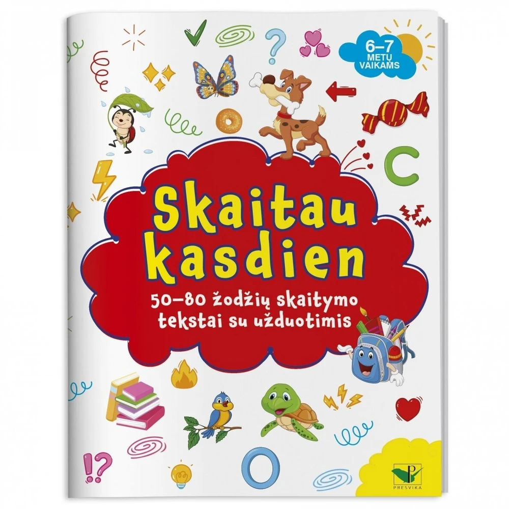 KNYGA Skaitau kasdien. 50-80 žodžių skaitymo tekstai su užduotimis.