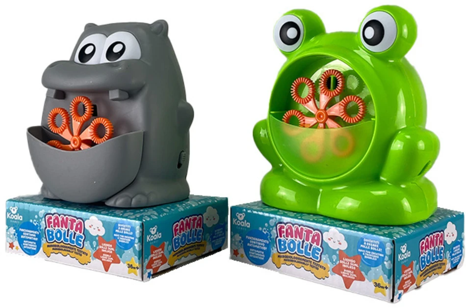 Koala Games G2495 Frog & Hippo burbulų aparatas, 2 vnt