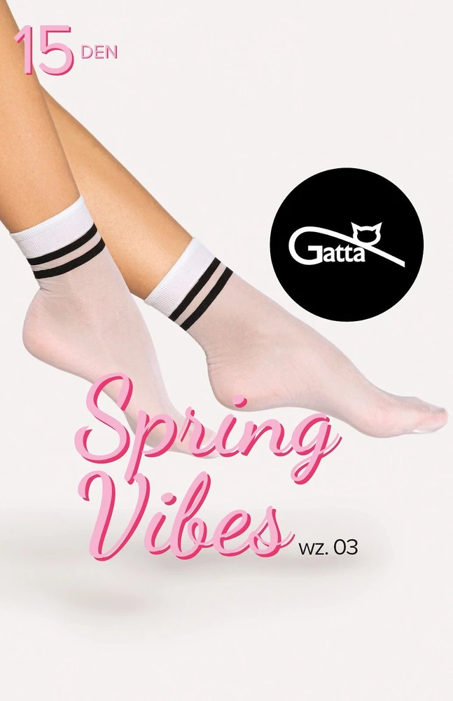 Kojinės moterims pavasarinės Spring Vibes raštu
