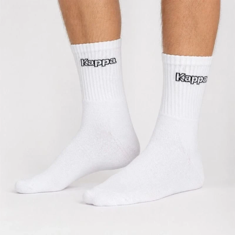Kojinės su elastingu kraštu prie kulkšnies Kappa, baltos