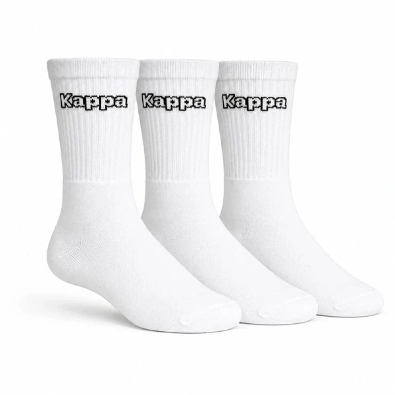 Kojinės su elastingu kraštu prie kulkšnies Kappa, baltos