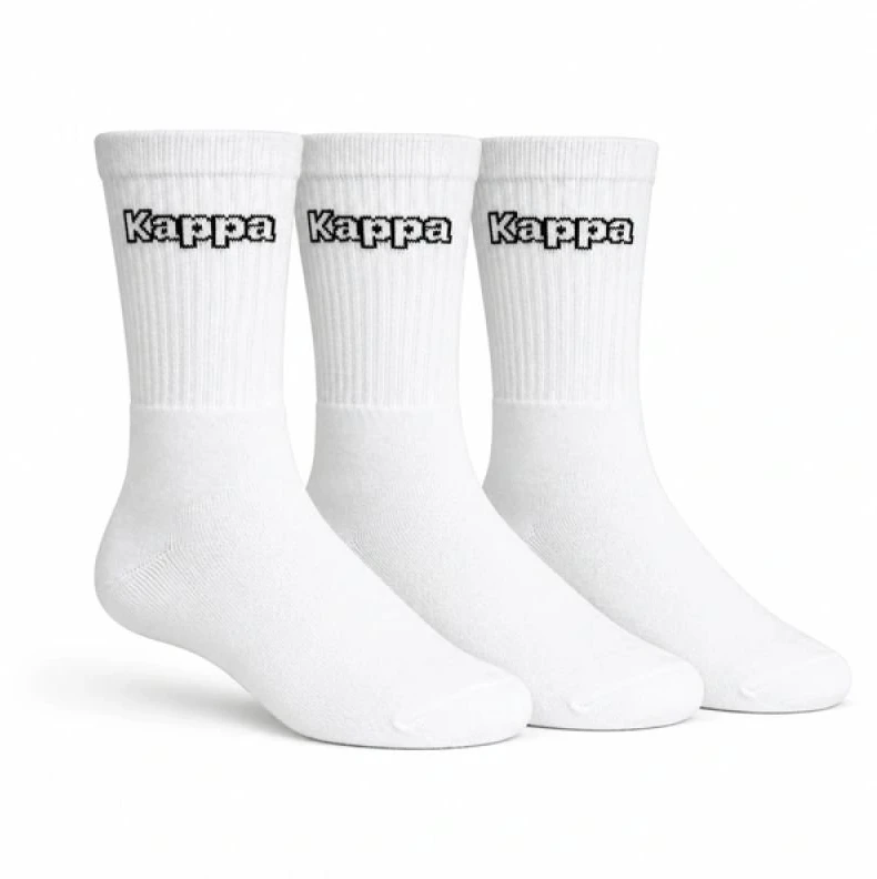 Kojinės su elastingu kraštu prie kulkšnies Kappa, baltos