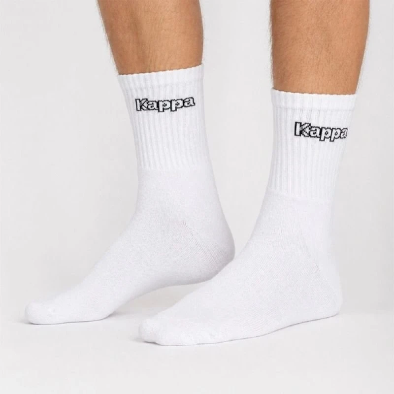 Kojinės su elastingu kraštu prie kulkšnies Kappa, baltos