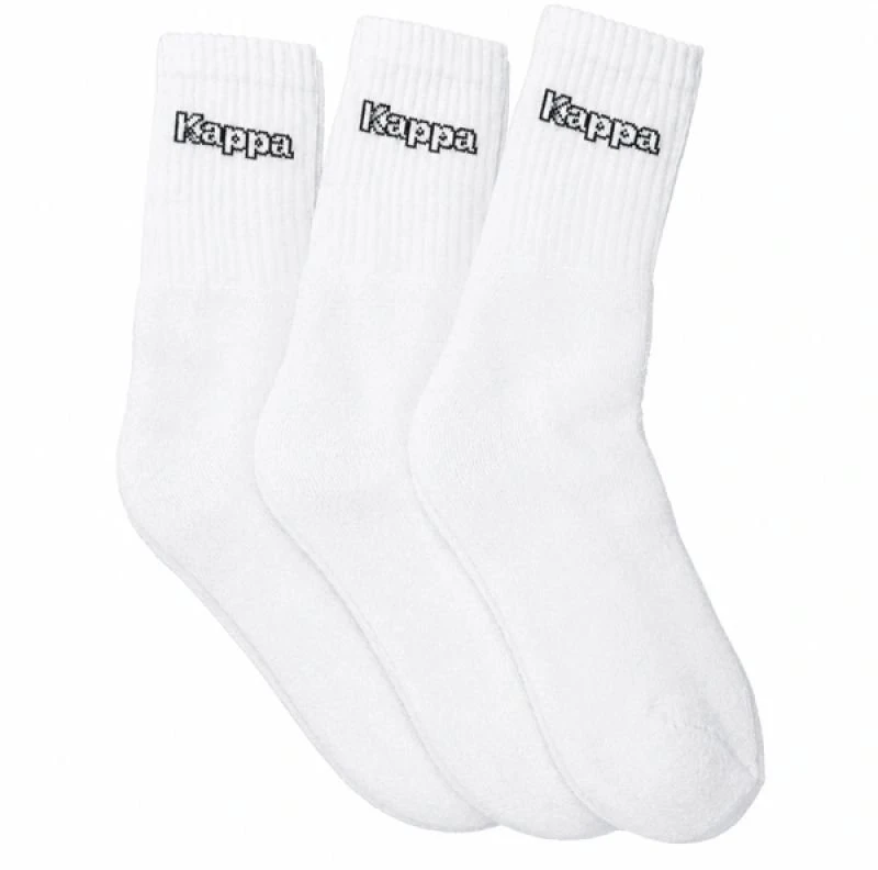 Kojinės su elastingu kraštu prie kulkšnies Kappa, baltos