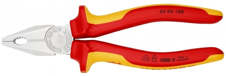 Kombinuotos replės VDE 180mm, Knipex