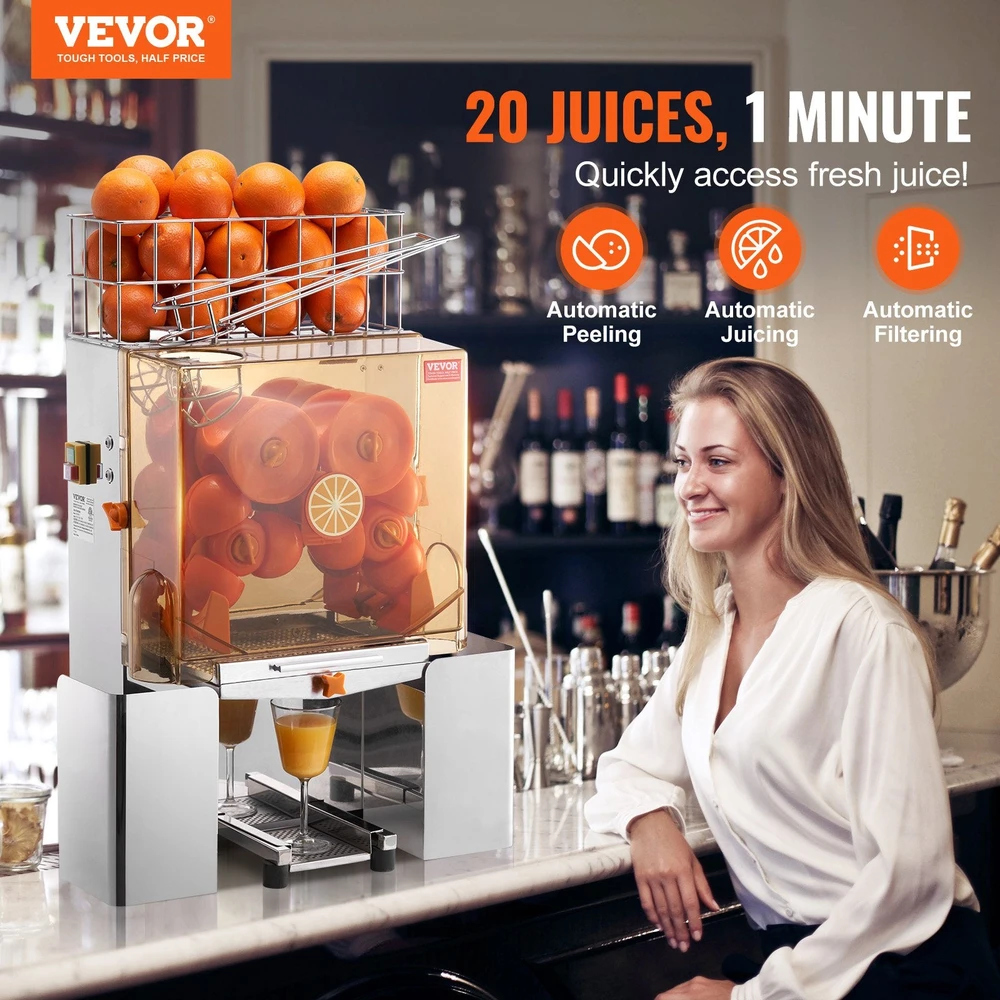 VEVOR Komerciška apelsinų sulčiaspaudė 120W