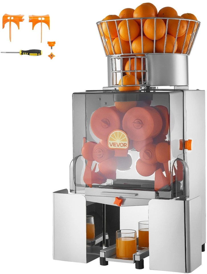 Komercinė apelsinų sulčiaspaudė VEVOR NS2000E-4, 120W