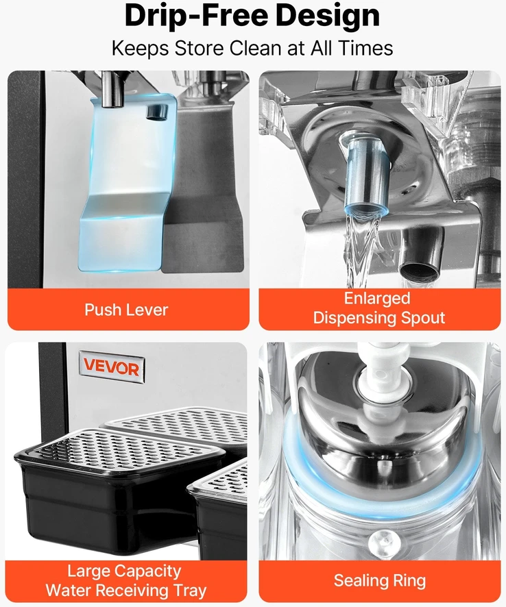 VEVOR Komercinis gėrimų dispenseris 2x10 l