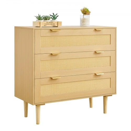 VEVOR 3 stalčių ratanų komoda