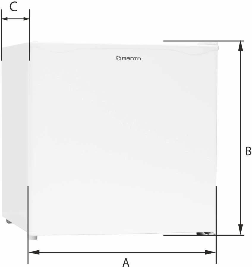 Kompaktiškas šaldytuvas Manta MM515PWH, 46 l, baltas