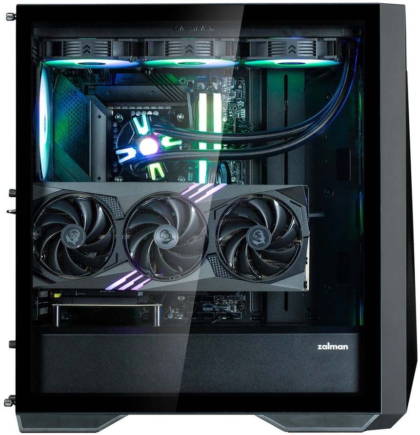 Kompiuterio korpusas ATX Mid-Tower su 4 ARGB ventiliatoriais Zalman Z9 Iceberg, juodas