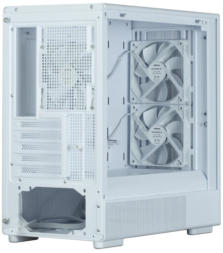 Kompiuterio korpusas Micro-ATX Zalman P10 NAMU, 3 × 120 mm ventiliatoriai, baltas