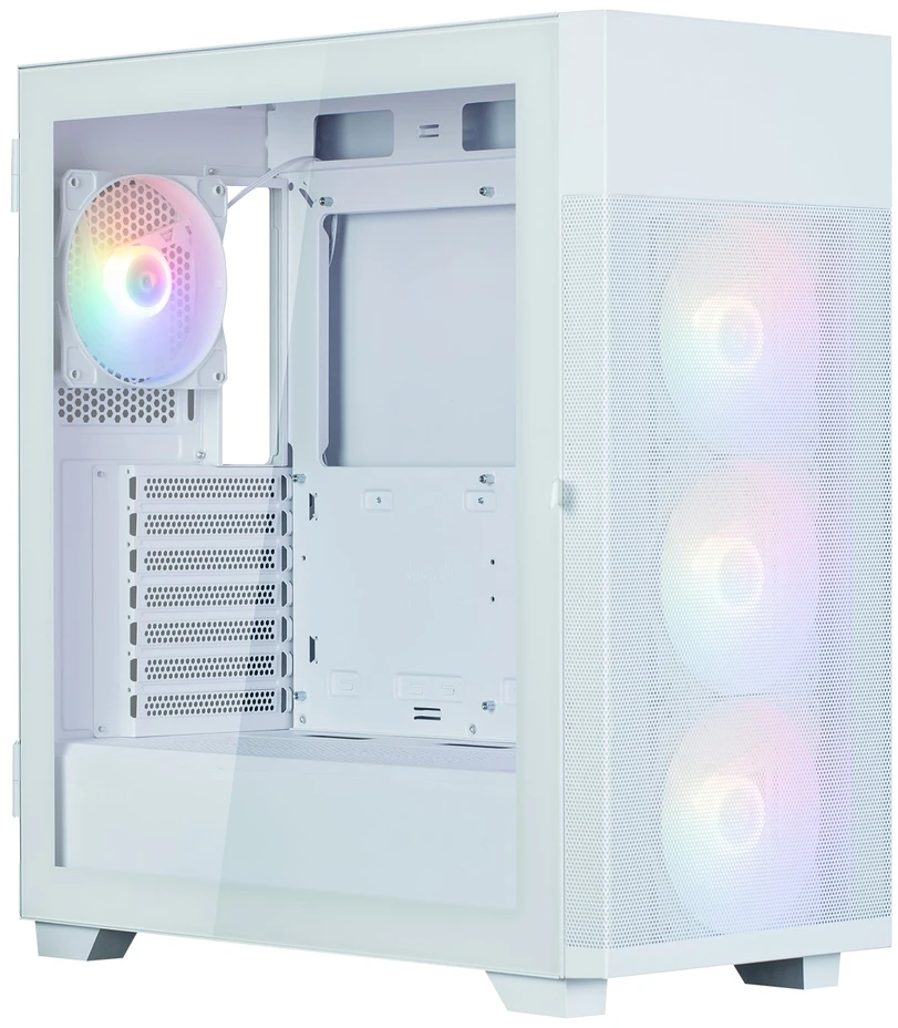 Kompiuterio korpusas su 4 RGB ventiliatoriais Zalman S5 Neo, baltas