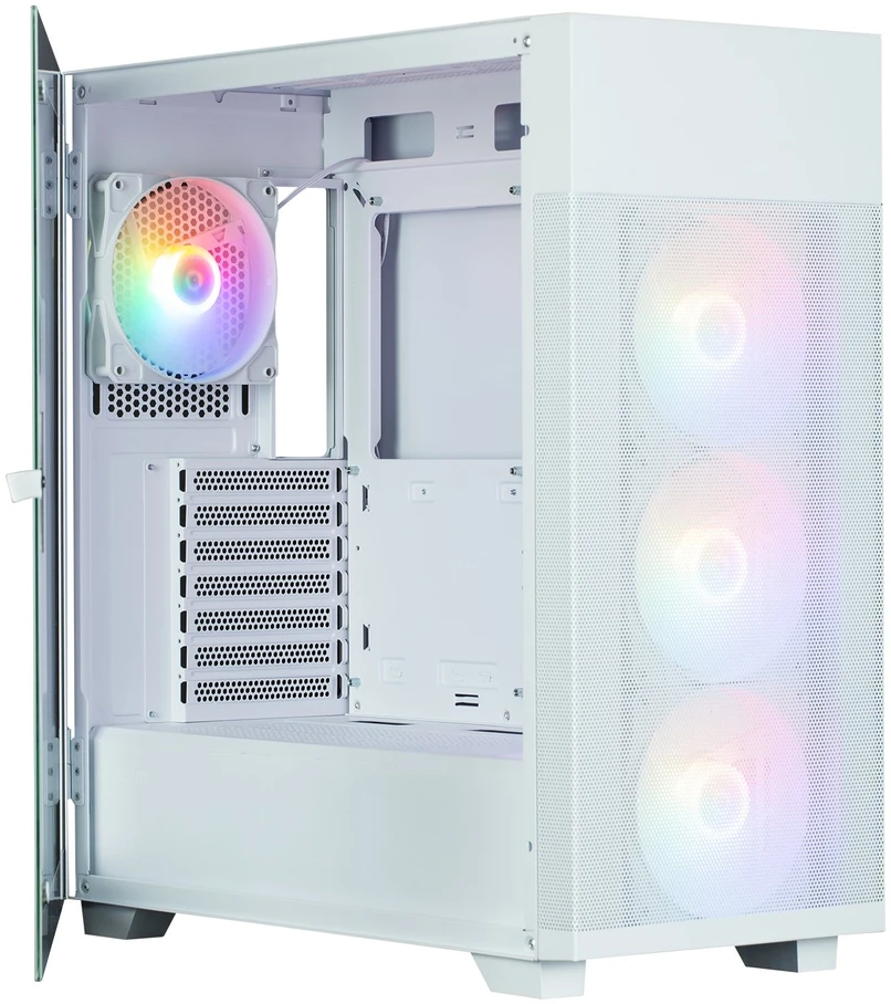 Kompiuterio korpusas su 4 RGB ventiliatoriais Zalman S5 Neo, baltas