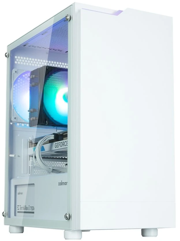 Kompiuterio korpusas Zalman T4 Plus su 120 mm ARGB ventiliatoriumi, baltas
