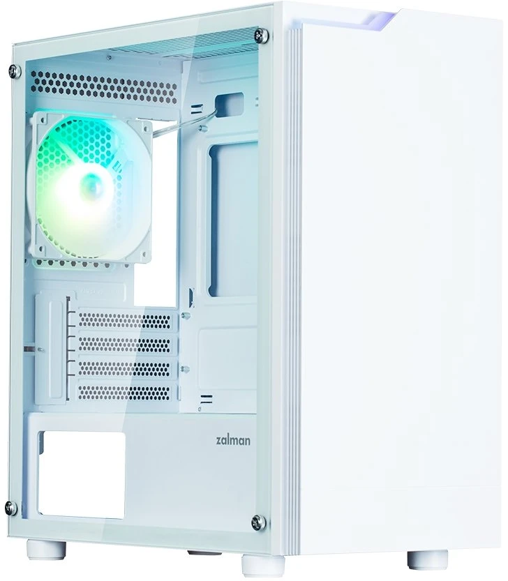 Kompiuterio korpusas Zalman T4 Plus su 120 mm ARGB ventiliatoriumi, baltas