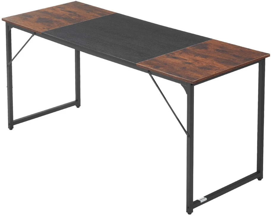 VEVOR Kompiuterio stalas 160 cm, rusvas juodas