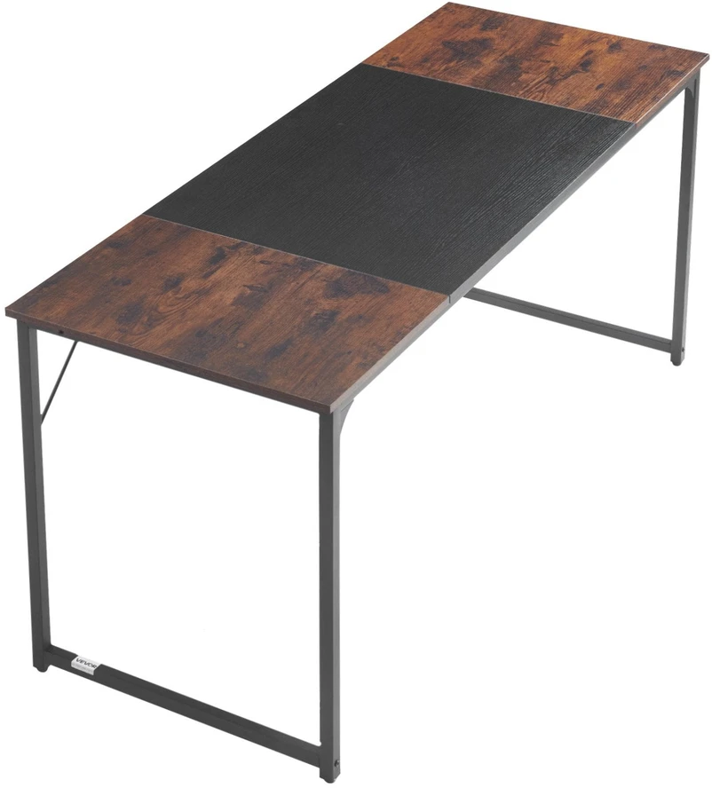 VEVOR Kompiuterio stalas 160 cm, rusvas juodas