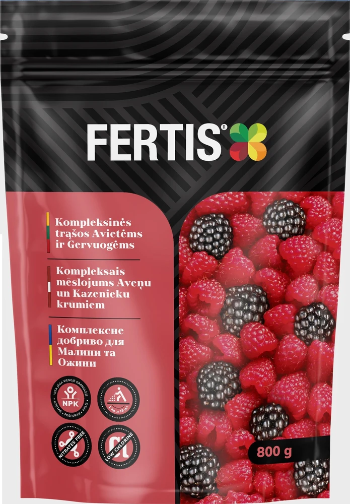 Kompleksinės trąšos Avietėms ir gervuogėms FERTIS, 800g