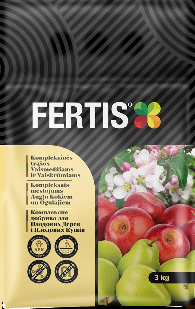 Kompleksinės trąšos Vaismedžiams ir vaiskrūmiams FERTIS, 3kg