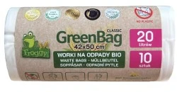Grandininis pjūklas Kompostuojami ir Biologiškai Skaidūs Šiukšlių Maišai 20 L, 10 vnt – FROGGY (GREENBAG)