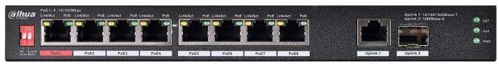 Šakotuvas SWITCH POE PFS3110-8ET1GT1GF-96 8 PRIEVADŲ SFP DAHUA