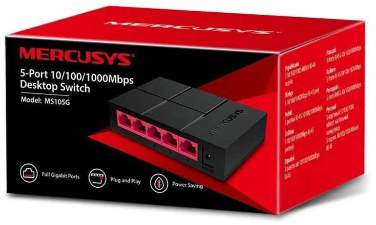 Ausinės Komutatorius Mercusys MS105G